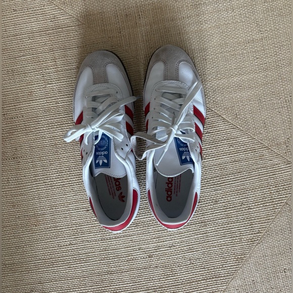 adidas samba OG red scarlet and White Athletic Shoes sz 7.5 - Picture 3 of 5